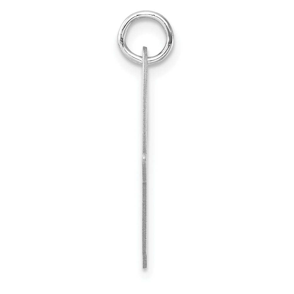 Groß Sterlingsilber Rhodiniert Schreibschrift Buchstabe W Initiale Charm