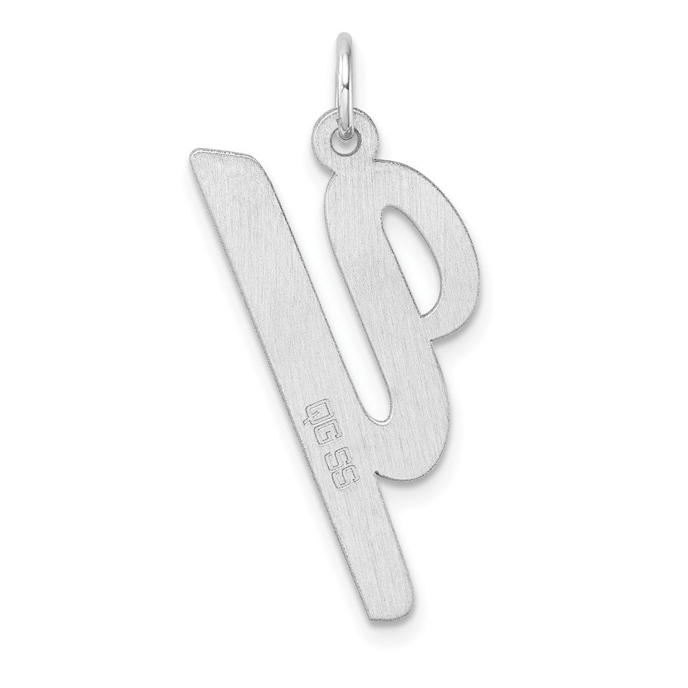 Groß Sterlingsilber Rhodiniert Schreibschrift Buchstabe Y Initiale Charm