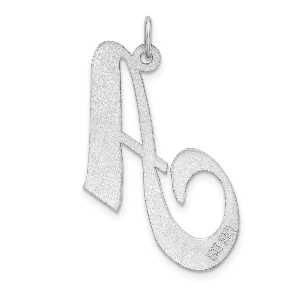 Groß Sterlingsilber Rhodiniert Fantasie Schreibschrift Buchstabe Initiale Charm