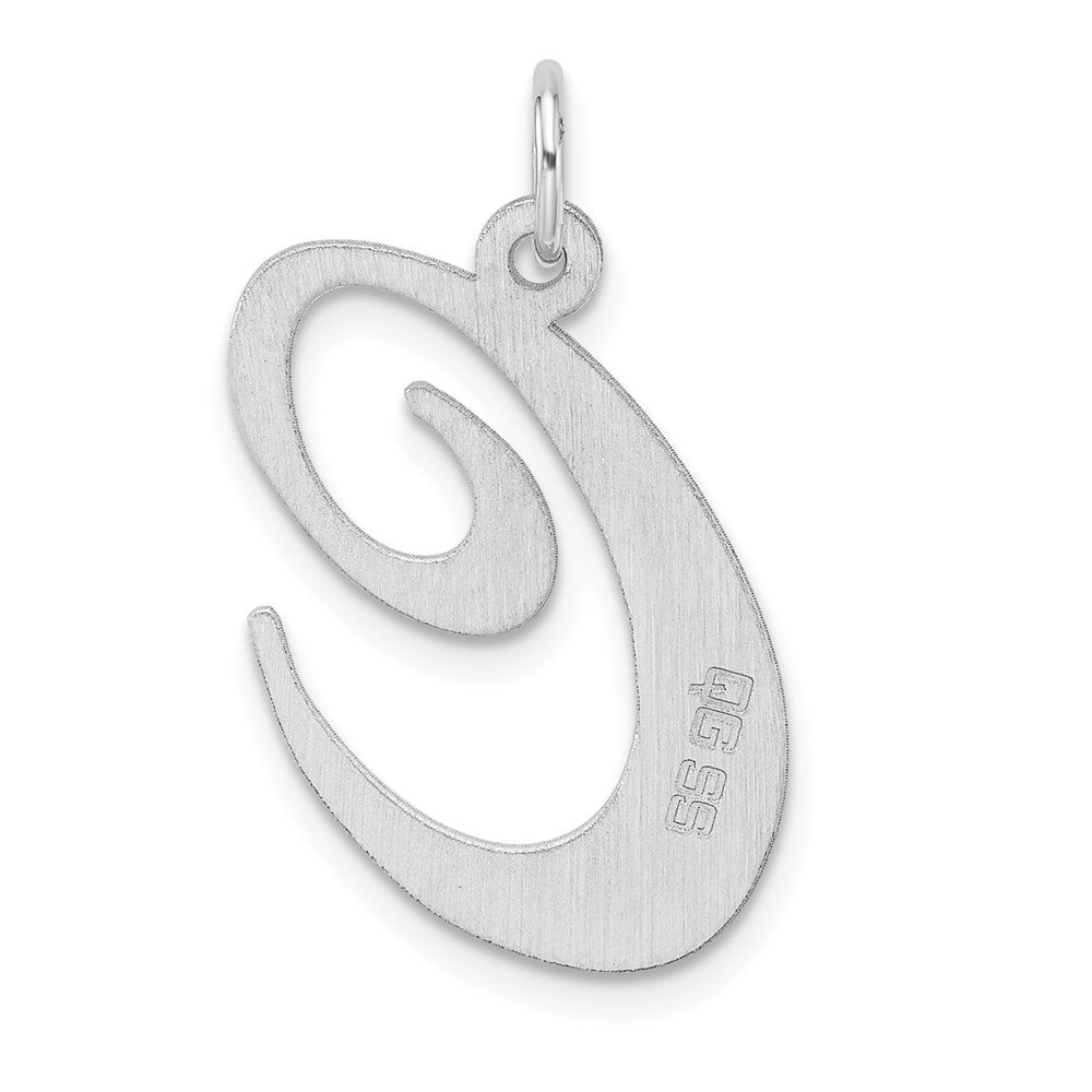 Groß Sterlingsilber Rhodiniert Fantasie Schreibschrift Buchstabe C Initiale Charm