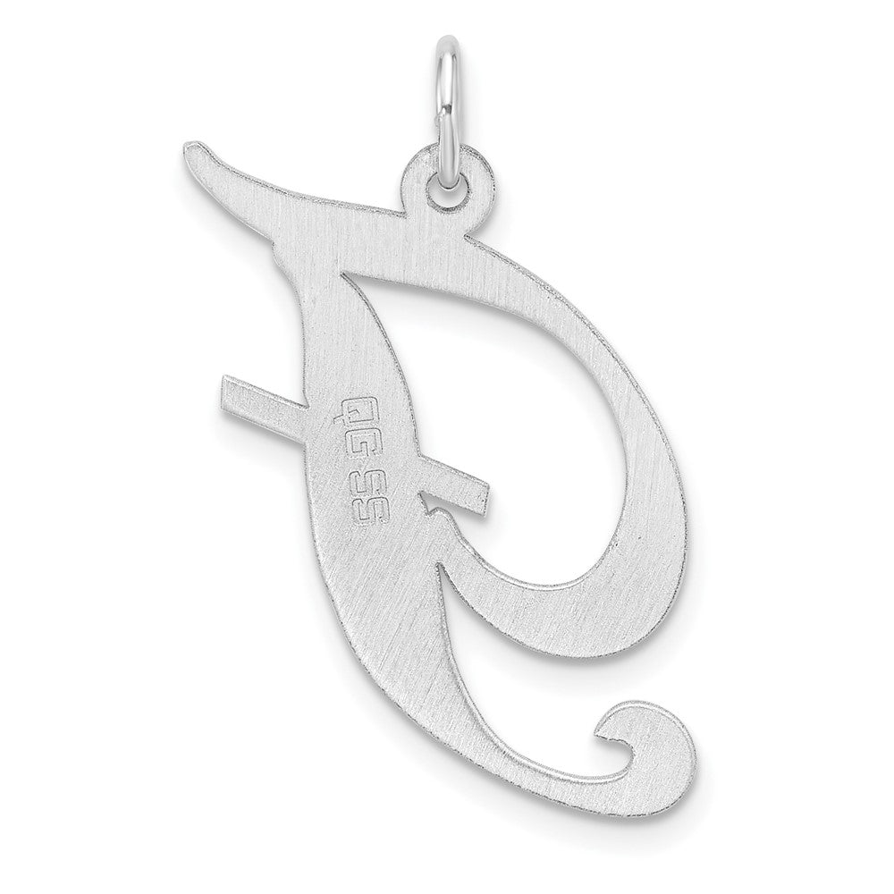 Groß Sterlingsilber Rhodiniert Fantasie Schreibschrift Buchstabe F Initiale Charm
