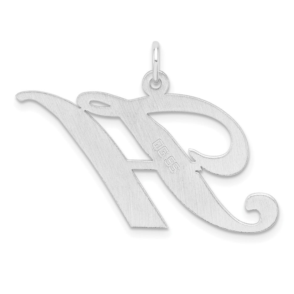 Groß Sterlingsilber Rhodiniert Fantasie Schreibschrift Buchstabe H Initiale Charm