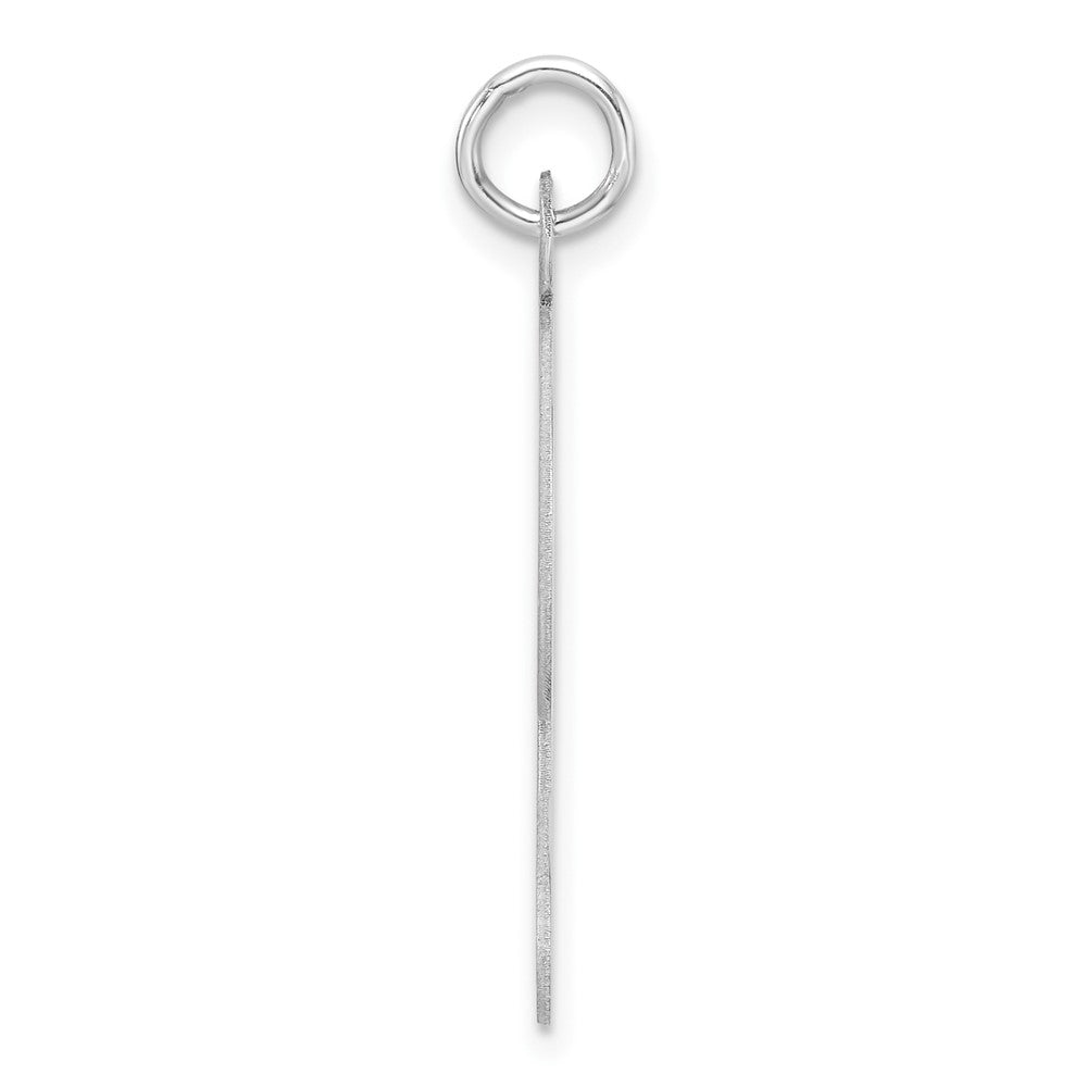 Groß Sterlingsilber Rhodiniert Fantasie Schreibschrift Buchstabe L Initiale Charm