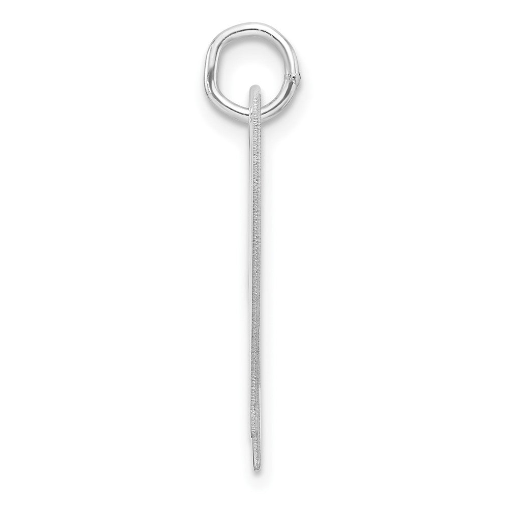 Groß Sterlingsilber Rhodiniert Fantasie Schreibschrift Buchstabe W Initiale Charm