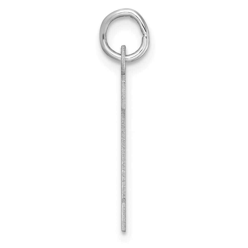 Groß Sterlingsilber Rhodiniert Block Buchstabe Initiale Charm