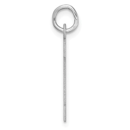 Groß Sterlingsilber Rhodiniert Block Buchstabe Initiale Charm
