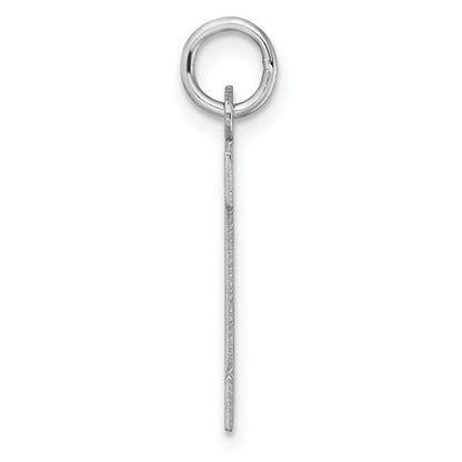 Groß Sterlingsilber Rhodiniert Block Buchstabe B Initiale Charm