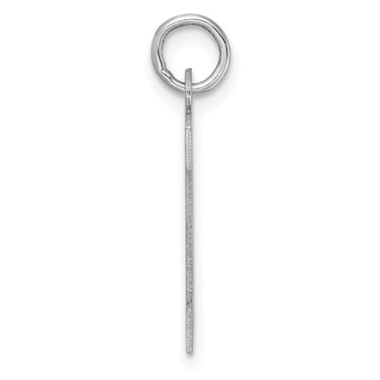 Groß Sterlingsilber Rhodiniert Block Buchstabe D Initiale Charm