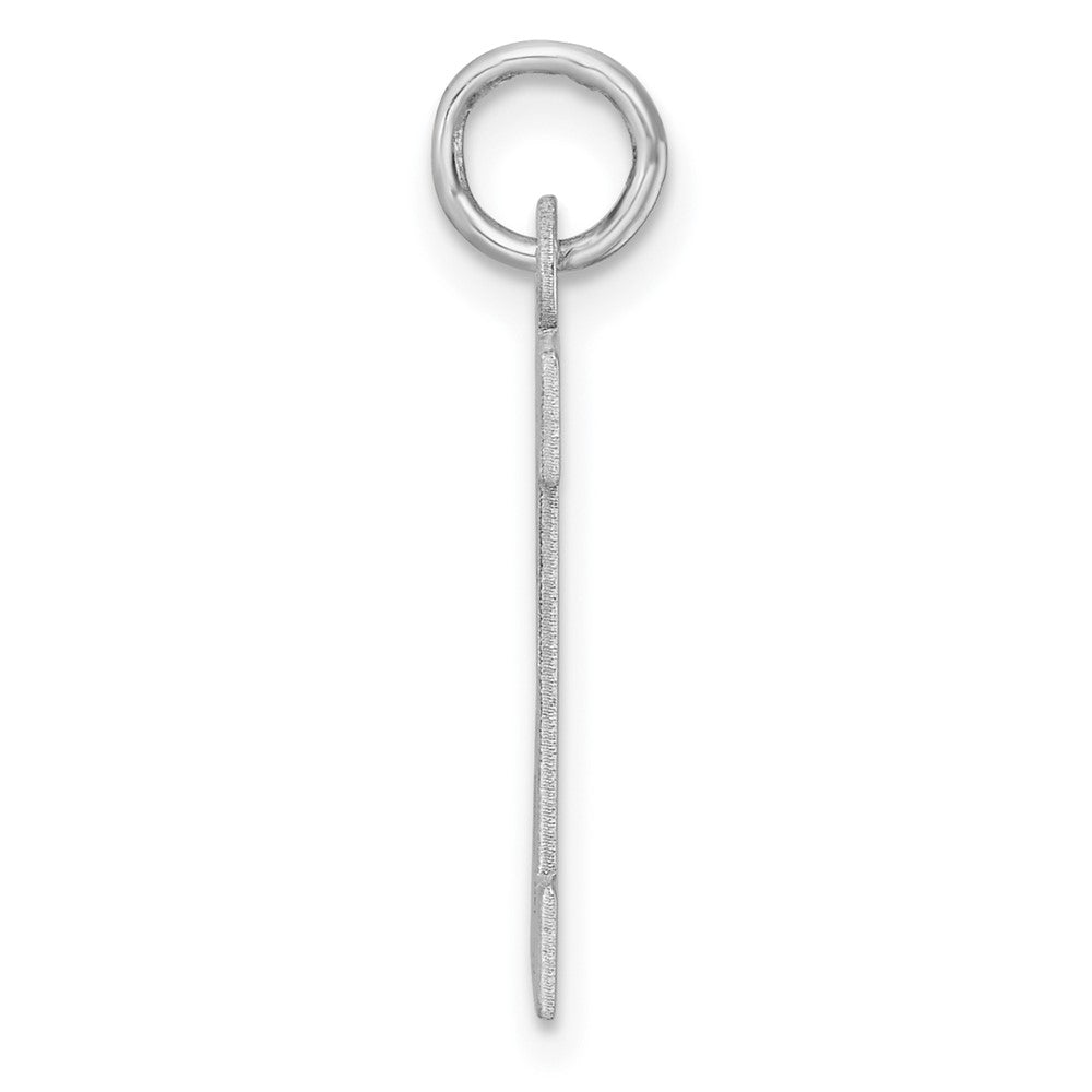 Groß Sterlingsilber Rhodiniert Block Buchstabe E Initiale Charm