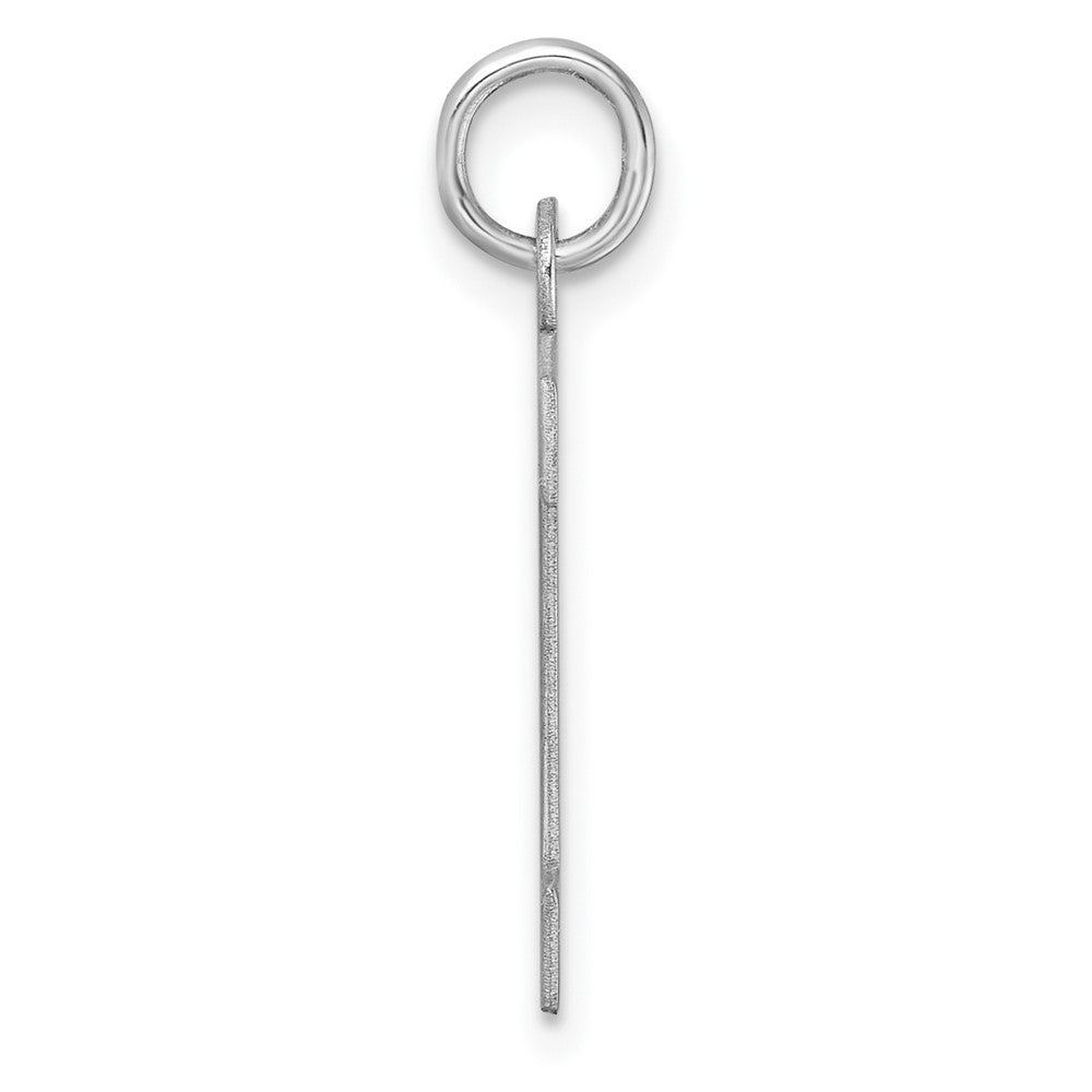 Groß Sterlingsilber Rhodiniert Block Buchstabe F Initiale Charm