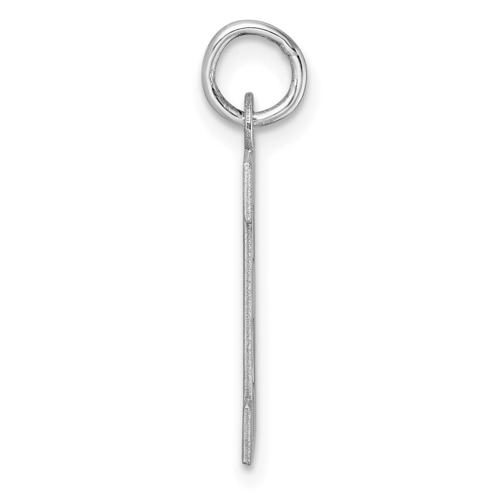 Groß Sterlingsilber Rhodiniert Block Buchstabe H Initiale Charm