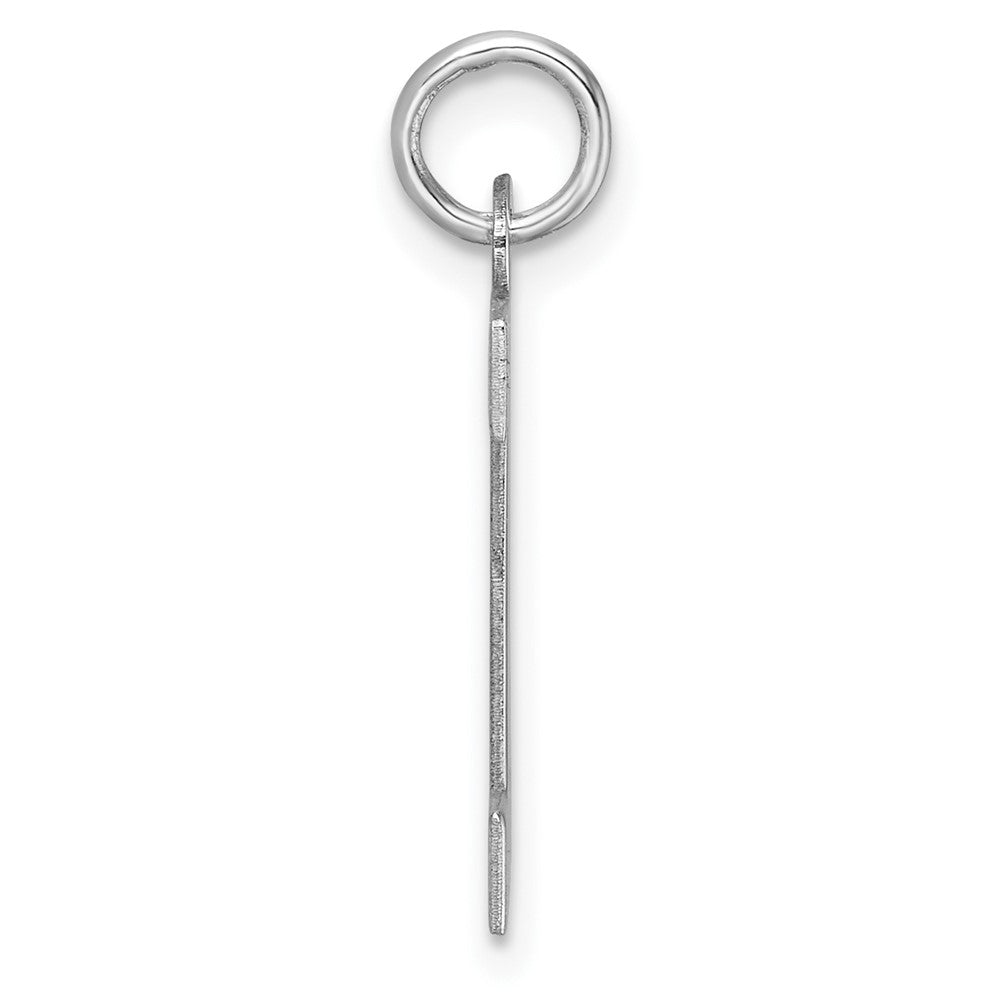 Groß Sterlingsilber Rhodiniert Block Buchstabe I Initiale Charm