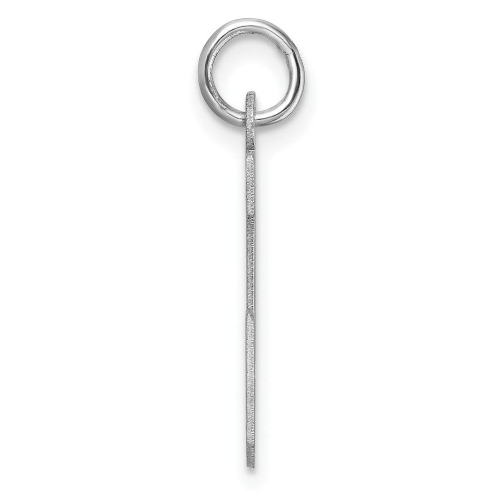 Groß Sterlingsilber Rhodiniert Block Buchstabe J Initiale Charm