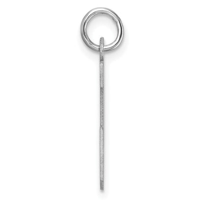Groß Sterlingsilber Rhodiniert Block Buchstabe J Initiale Charm