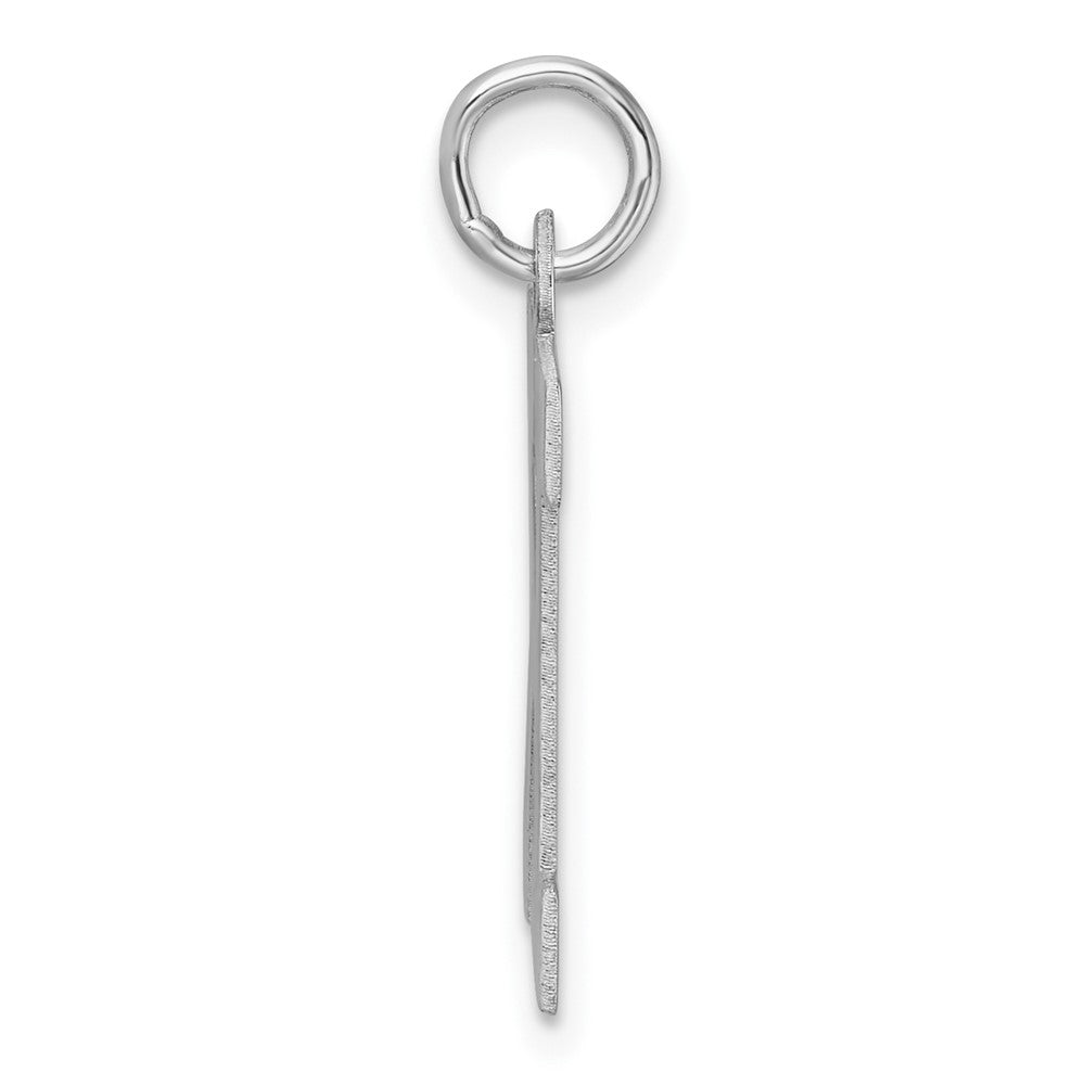 Groß Sterlingsilber Rhodiniert Block Buchstabe K Initiale Charm