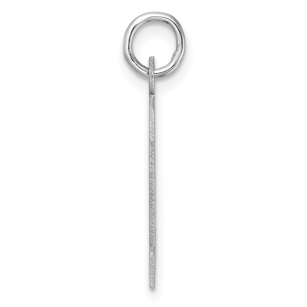 Groß Sterlingsilber Rhodiniert Block Buchstabe L Initiale Charm