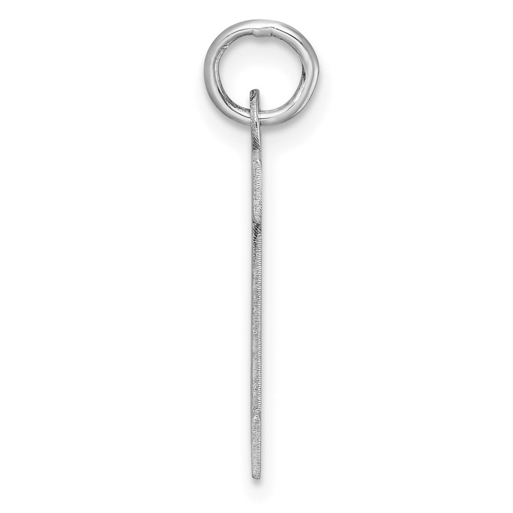 Groß Sterlingsilber Rhodiniert Block Buchstabe M Initiale Charm