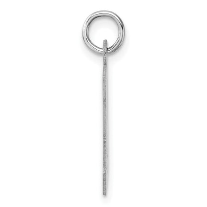 Groß Sterlingsilber Rhodiniert Block Buchstabe N Initiale Charm