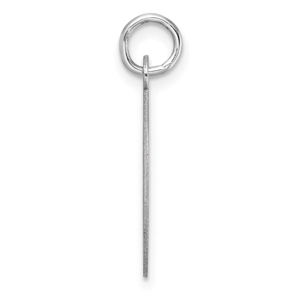 Groß Sterlingsilber Rhodiniert Block Buchstabe O Initiale Charm
