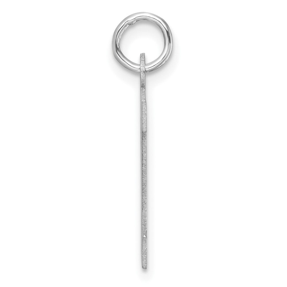 Groß Sterlingsilber Rhodiniert Block Buchstabe P Initiale Charm