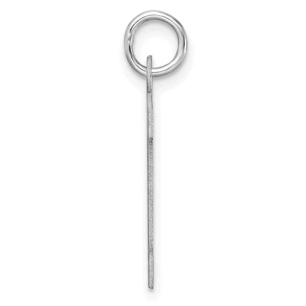 Groß Sterlingsilber Rhodiniert Block Buchstabe R Initiale Charm
