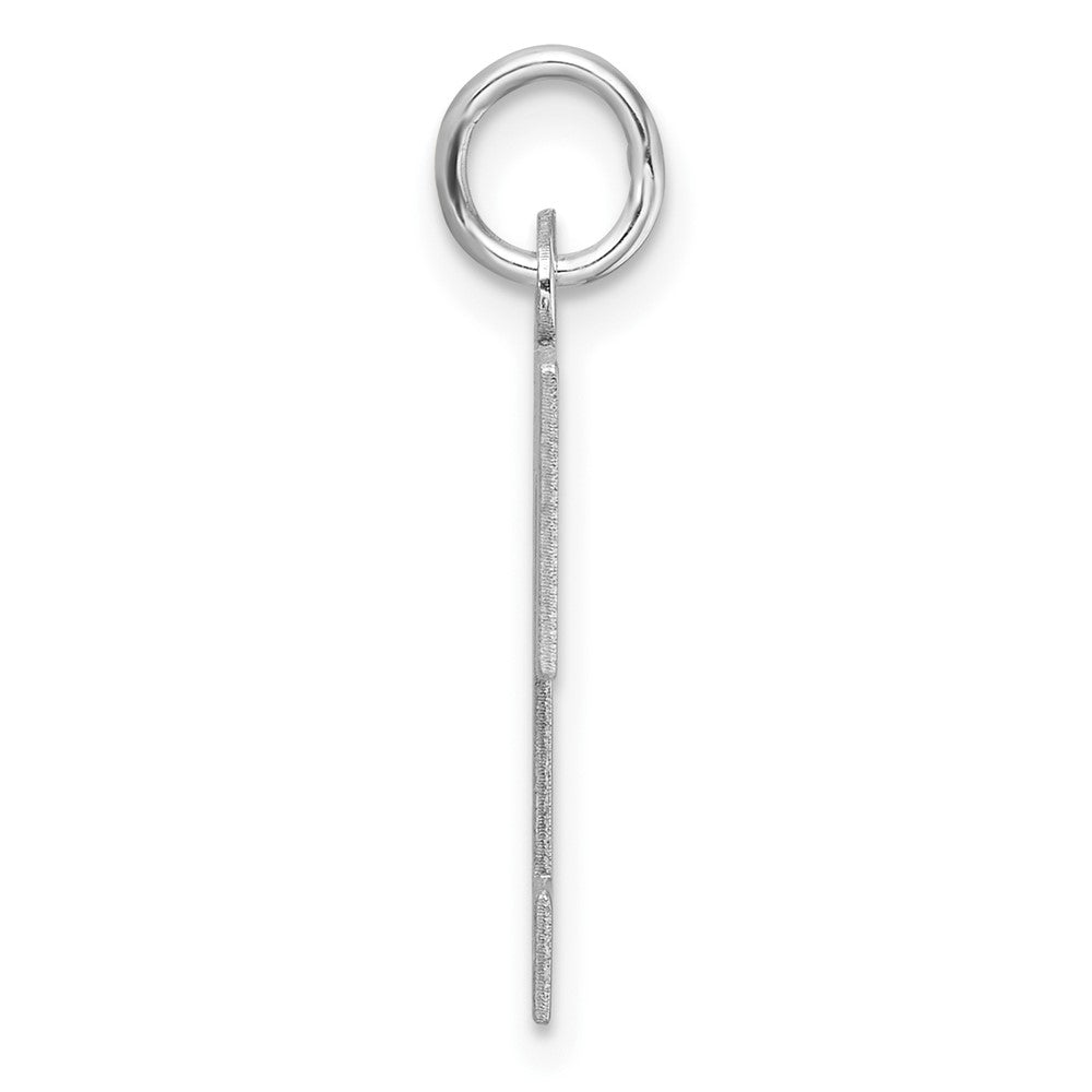 Groß Sterlingsilber Rhodiniert Block Buchstabe T Initiale Charm