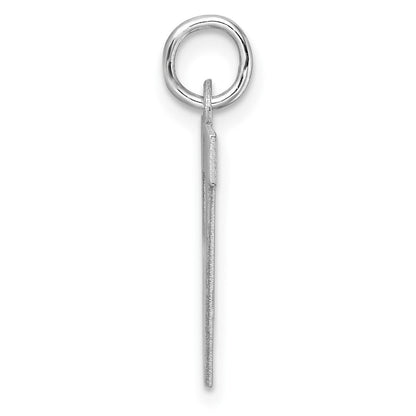 Groß Sterlingsilber Rhodiniert Block Buchstabe V Initiale Charm
