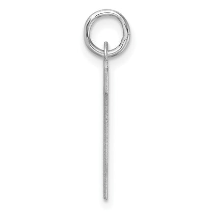 Groß Sterlingsilber Rhodiniert Block Buchstabe W Initiale Charm