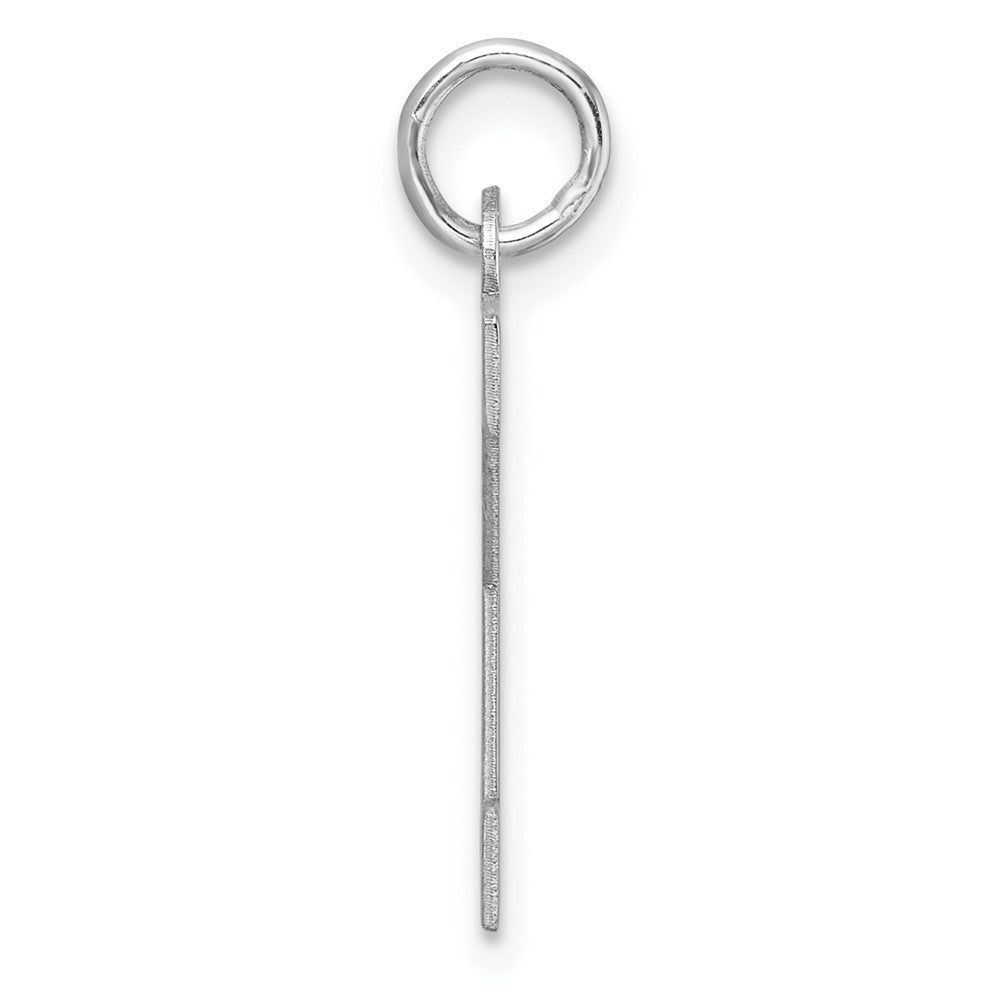 Groß Sterlingsilber Rhodiniert Block Buchstabe X Initiale Charm
