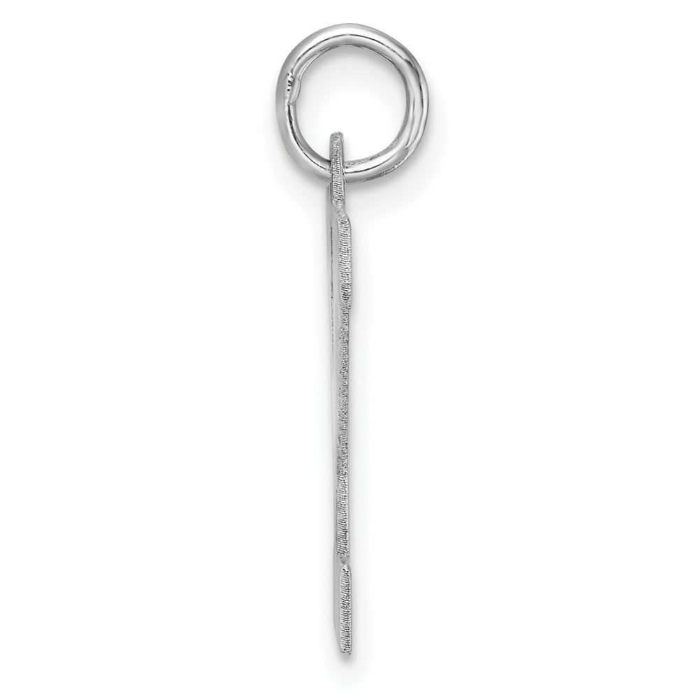 Groß Sterlingsilber Rhodiniert Block Buchstabe Y Initiale Charm