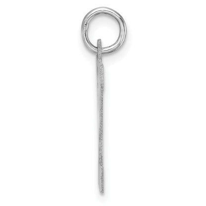 Groß Sterlingsilber Rhodiniert Block Buchstabe Y Initiale Charm