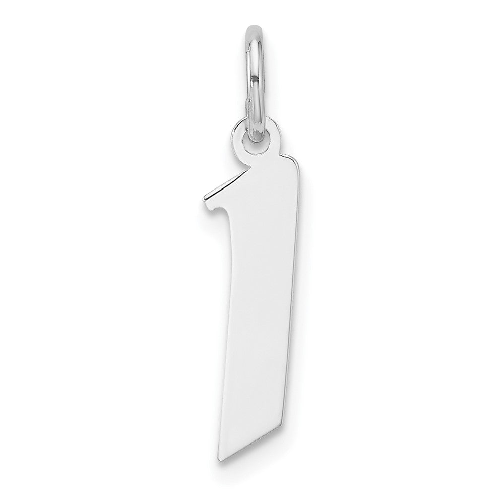 Klein Sterlingsilber Rhodiniert Artisan Block Buchstabe I Initiale Charm