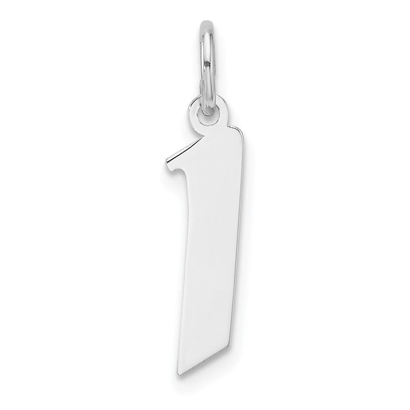 Klein Sterlingsilber Rhodiniert Artisan Block Buchstabe I Initiale Charm