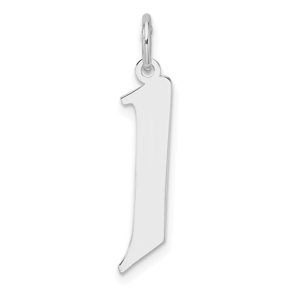 Klein Sterlingsilber Rhodiniert Artisan Block Buchstabe J Initiale Charm