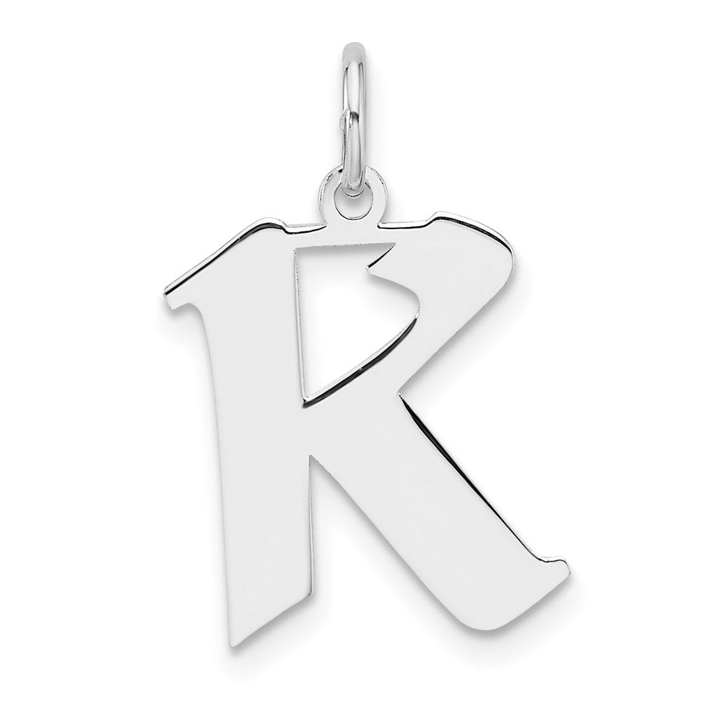 Klein Sterlingsilber Rhodiniert Artisan Block Buchstabe K Initiale Charm