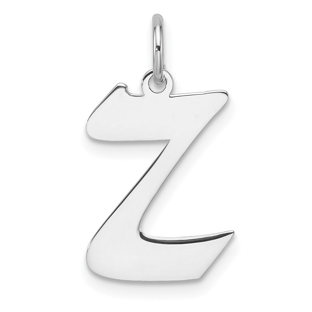 Klein Sterlingsilber Rhodiniert Artisan Block Buchstabe Z Initiale Charm