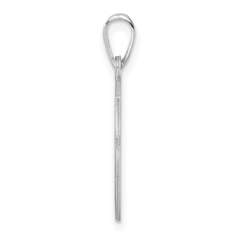 Klein Sterlingsilber Rhodiniert Fantasie Schreibschrift Buchstabe Initiale Anhänger
