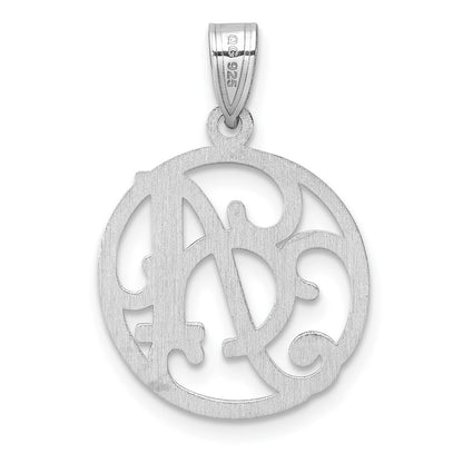 Klein Sterlingsilber Rhodiniert Fantasie Schreibschrift Buchstabe Initiale Anhänger