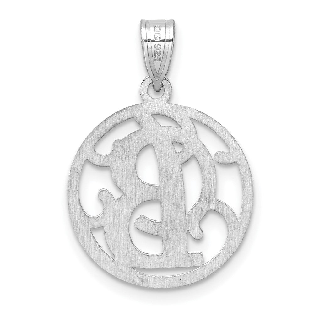 Klein Sterlingsilber Rhodiniert Fantasie Schreibschrift Buchstabe B Initiale Anhänger