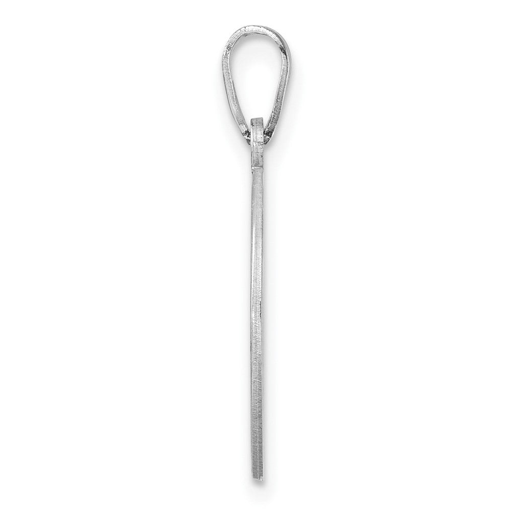 Klein Sterlingsilber Rhodiniert Fantasie Schreibschrift Buchstabe D Initiale Anhänger