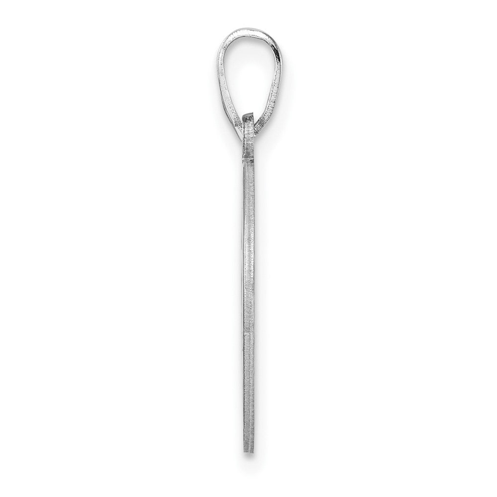 Klein Sterlingsilber Rhodiniert Fantasie Schreibschrift Buchstabe E Initiale Anhänger