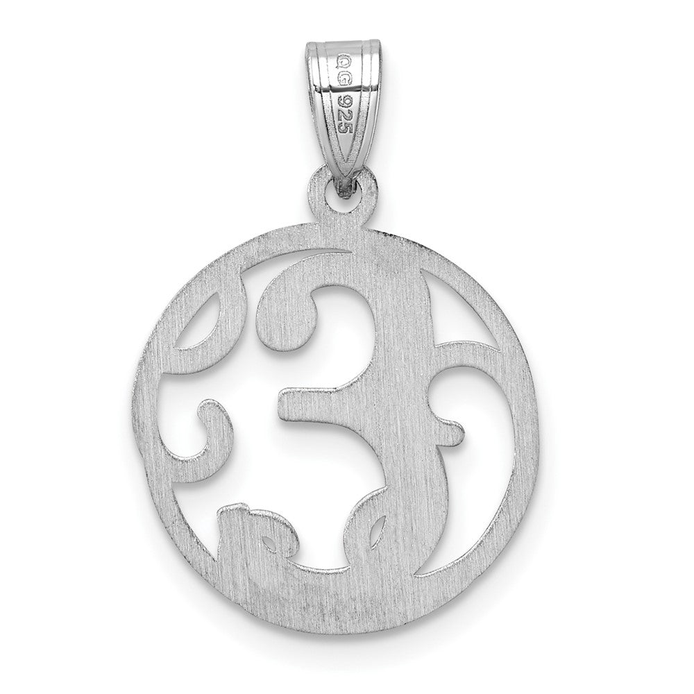 Klein Sterlingsilber Rhodiniert Fantasie Schreibschrift Buchstabe E Initiale Anhänger