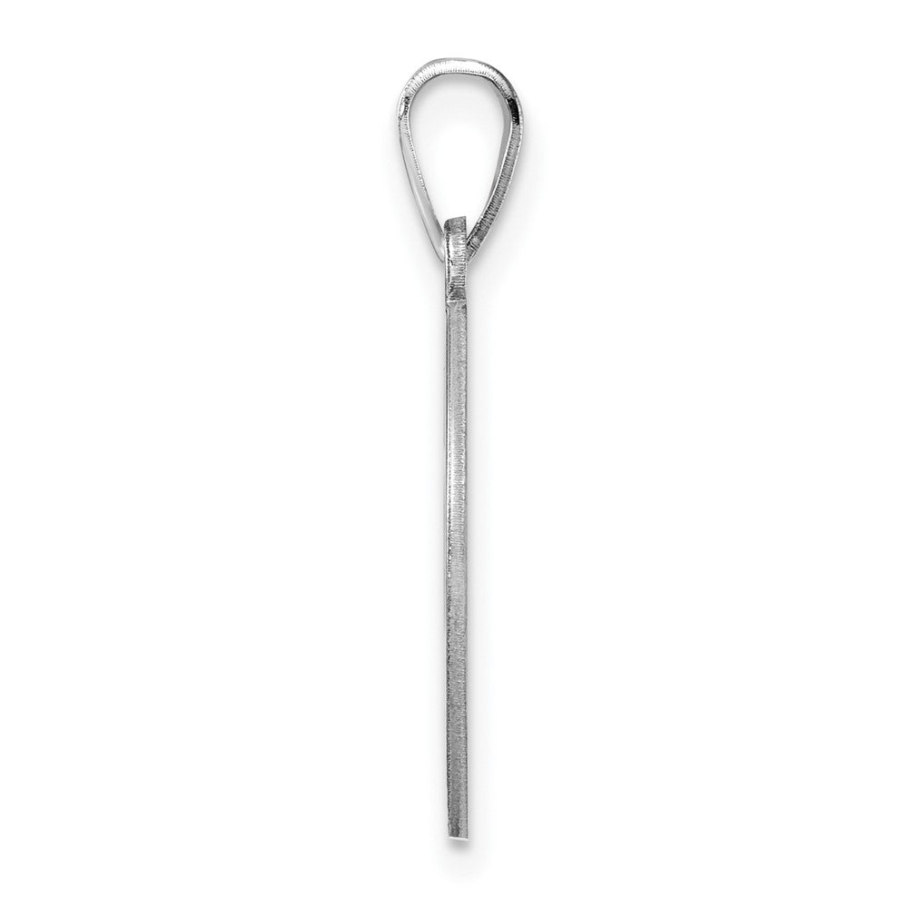 Klein Sterlingsilber Rhodiniert Fantasie Schreibschrift Buchstabe F Initiale Anhänger