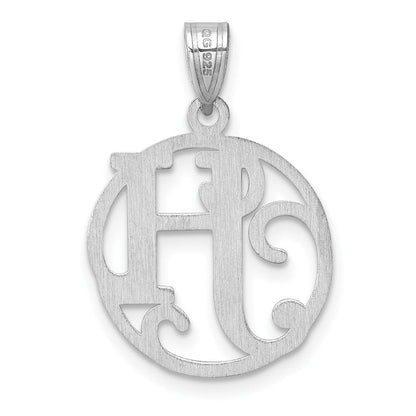 Klein Sterlingsilber Rhodiniert Fantasie Schreibschrift Buchstabe H Initiale Anhänger