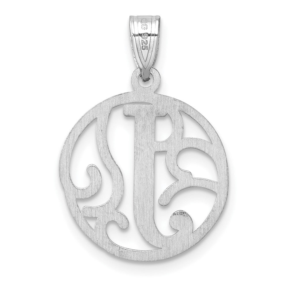 Klein Sterlingsilber Rhodiniert Fantasie Schreibschrift Buchstabe J Initiale Anhänger