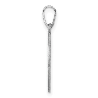 Klein Sterlingsilber Rhodiniert Fantasie Schreibschrift Buchstabe O Initiale Anhänger