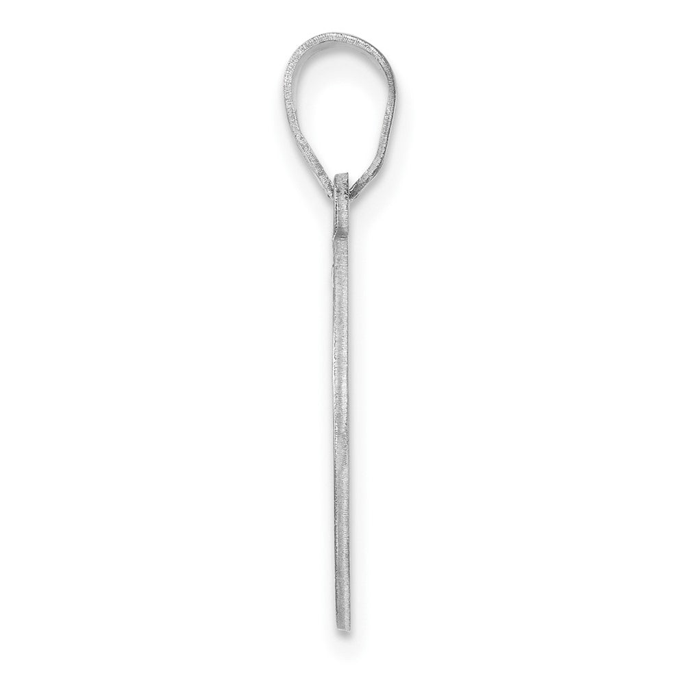 Klein Sterlingsilber Rhodiniert Fantasie Schreibschrift Buchstabe P Initiale Anhänger