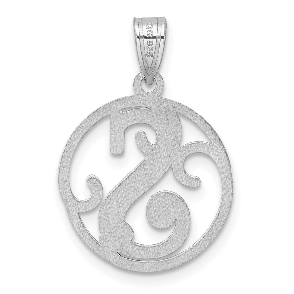 Klein Sterlingsilber Rhodiniert Fantasie Schreibschrift Buchstabe S Initiale Anhänger