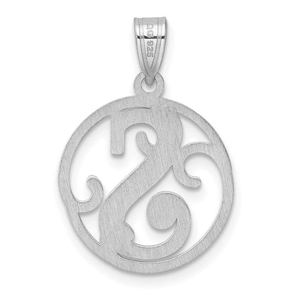 Klein Sterlingsilber Rhodiniert Fantasie Schreibschrift Buchstabe S Initiale Anhänger