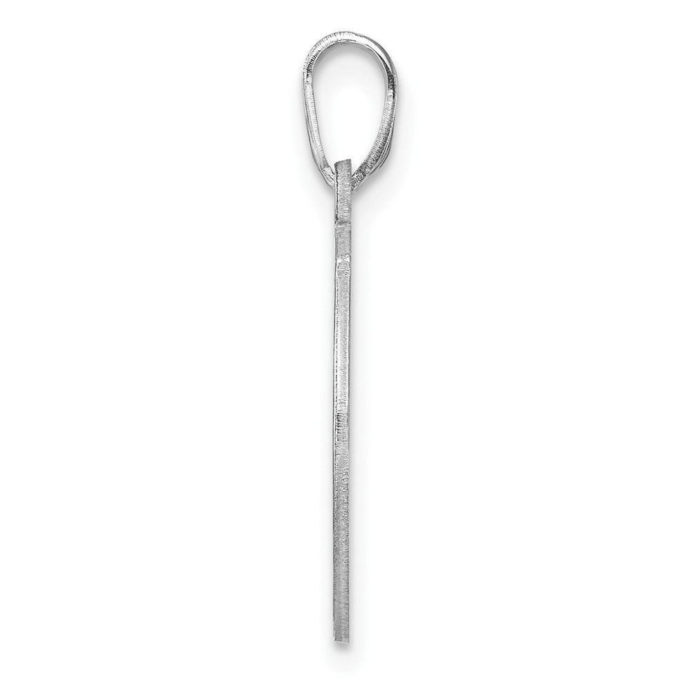Klein Sterlingsilber Rhodiniert Fantasie Schreibschrift Buchstabe T Initiale Anhänger